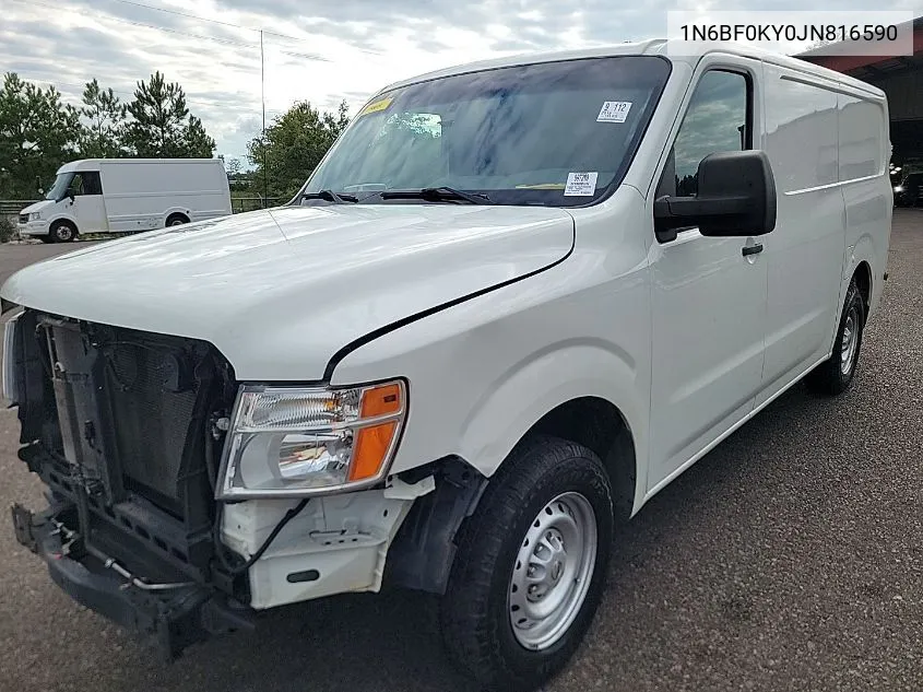 2018 Nissan Nv Cargo Nv2500 Hd S V6 VIN: 1N6BF0KY0JN816590 Lot: 40637674