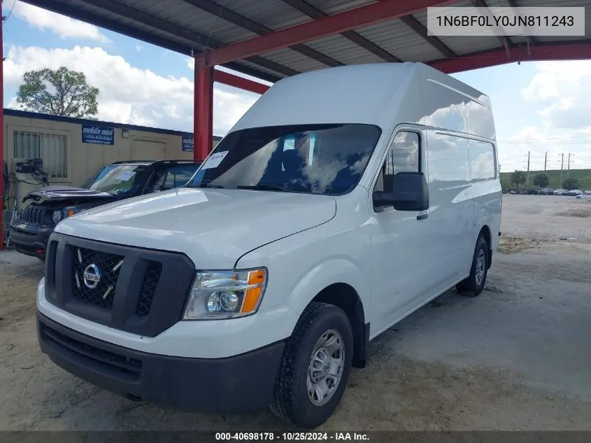 2018 Nissan Nv Cargo Nv2500 Hd Sv V6 VIN: 1N6BF0LY0JN811243 Lot: 40698178