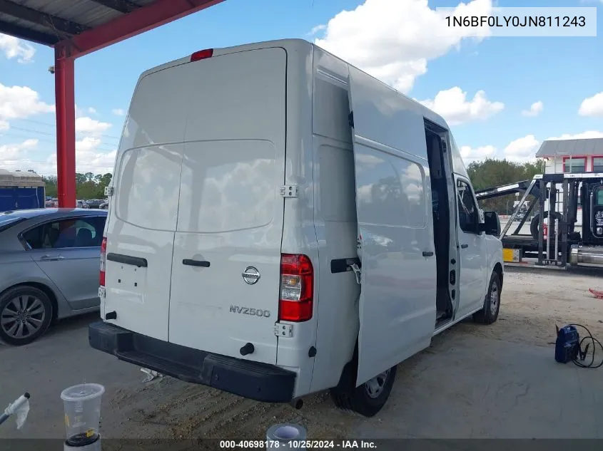 2018 Nissan Nv Cargo Nv2500 Hd Sv V6 VIN: 1N6BF0LY0JN811243 Lot: 40698178