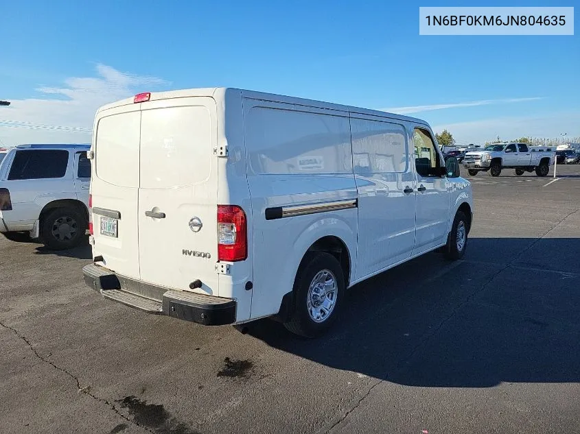 2018 Nissan Nv 1500 S/Sv/2500 S/Sv/Sl VIN: 1N6BF0KM6JN804635 Lot: 40710089