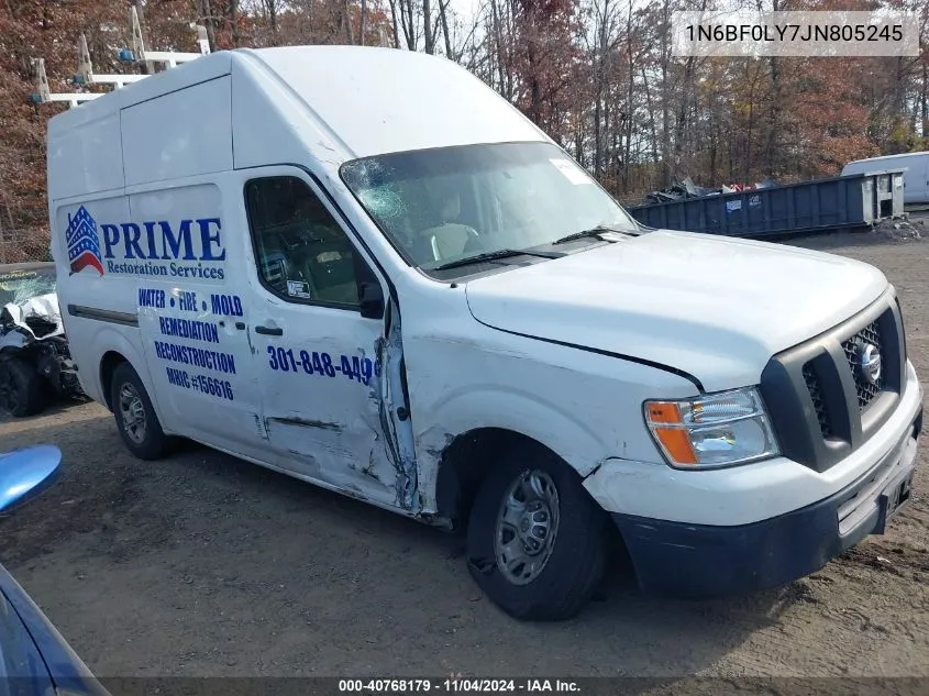 2018 Nissan Nv 2500 S/2500 Sv/2500 Sl VIN: 1N6BF0LY7JN805245 Lot: 40768179