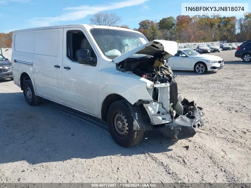 2018 Nissan Nv Cargo Nv2500 Hd S V6 VIN: 1N6BF0KY3JN818074 Lot: 40772487