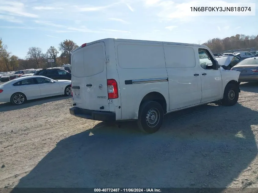 2018 Nissan Nv Cargo Nv2500 Hd S V6 VIN: 1N6BF0KY3JN818074 Lot: 40772487