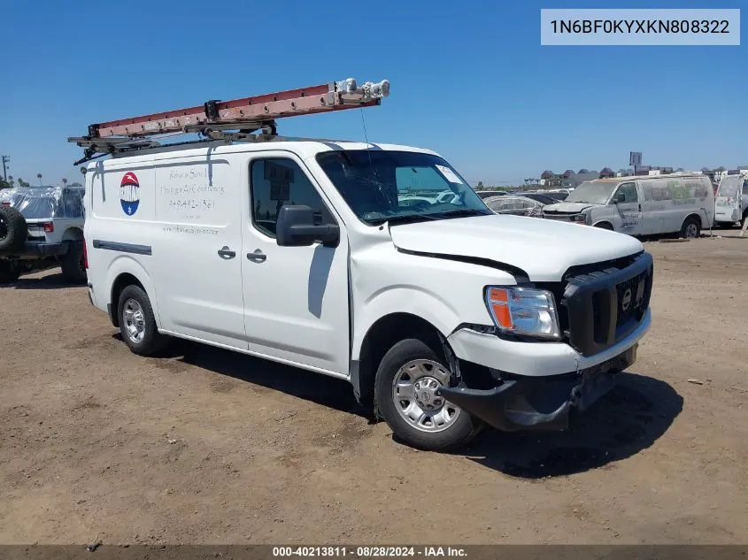 2019 Nissan Nv Cargo Nv2500 Hd Sv V6 VIN: 1N6BF0KYXKN808322 Lot: 40213811