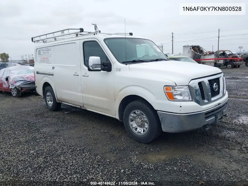 2019 Nissan Nv Cargo Nv3500 Hd Sl V8 VIN: 1N6AF0KY7KN800528 Lot: 40749822