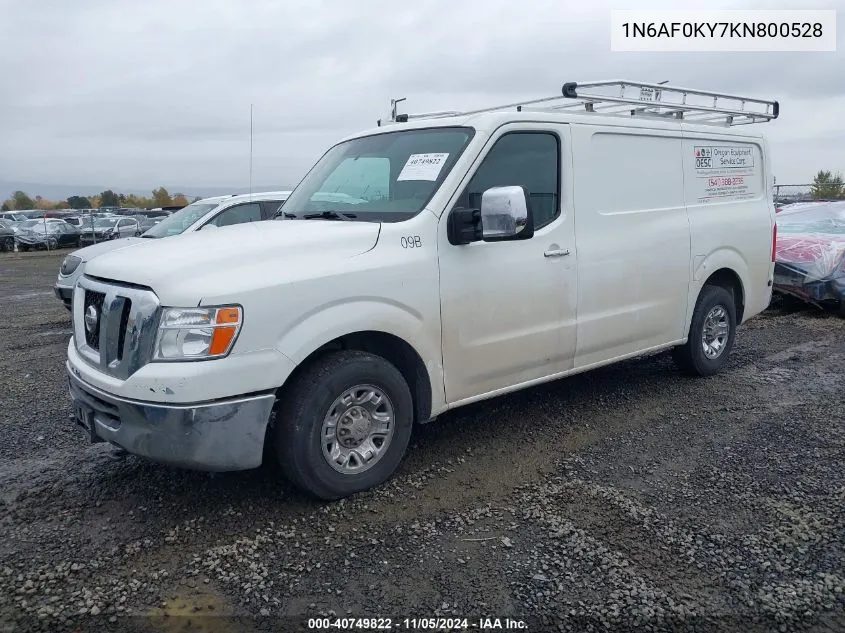 2019 Nissan Nv Cargo Nv3500 Hd Sl V8 VIN: 1N6AF0KY7KN800528 Lot: 40749822