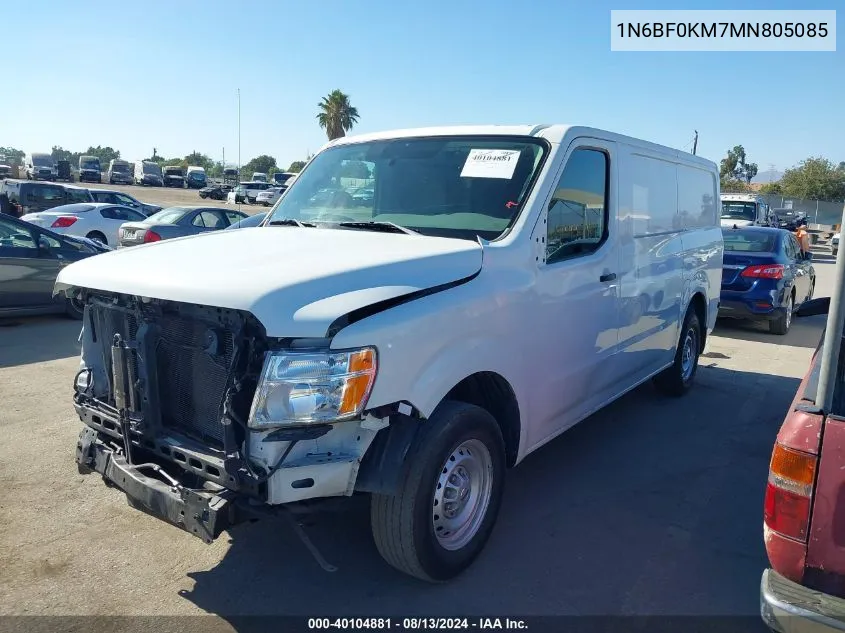 2021 Nissan Nv Cargo Nv1500 S Standard Roof V6 VIN: 1N6BF0KM7MN805085 Lot: 40104881