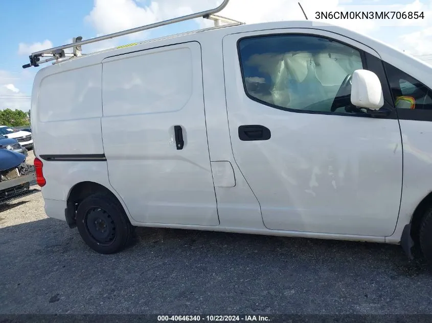 2021 Nissan Nv200 Compact Cargo Sv Xtronic Cvt VIN: 3N6CM0KN3MK706854 Lot: 40646340