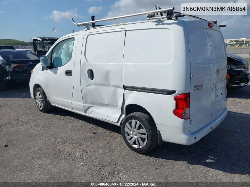 2021 Nissan Nv200 Compact Cargo Sv Xtronic Cvt VIN: 3N6CM0KN3MK706854 Lot: 40646340