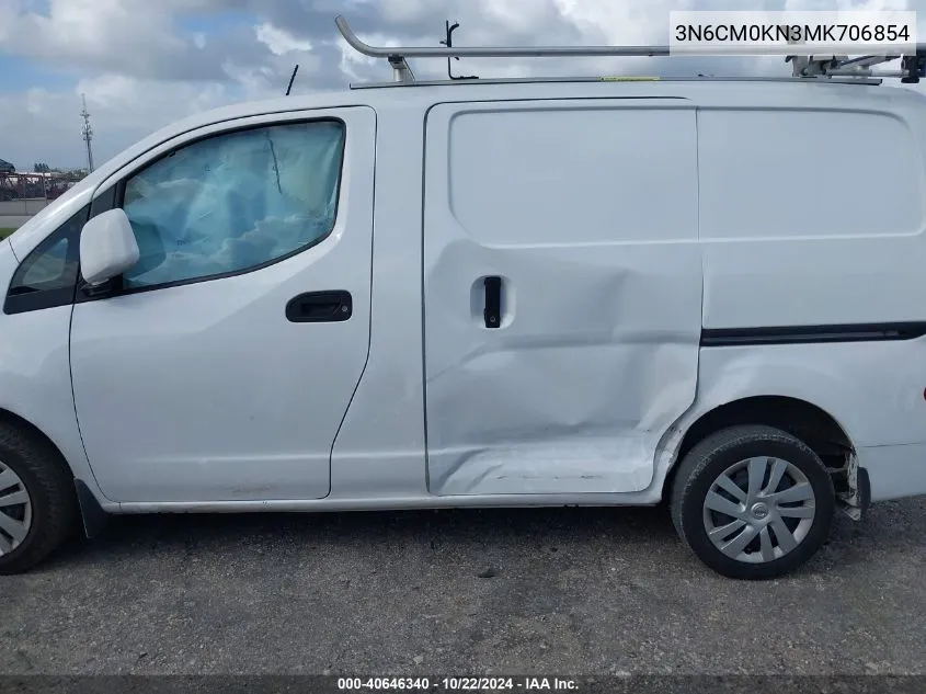 2021 Nissan Nv200 Compact Cargo Sv Xtronic Cvt VIN: 3N6CM0KN3MK706854 Lot: 40646340