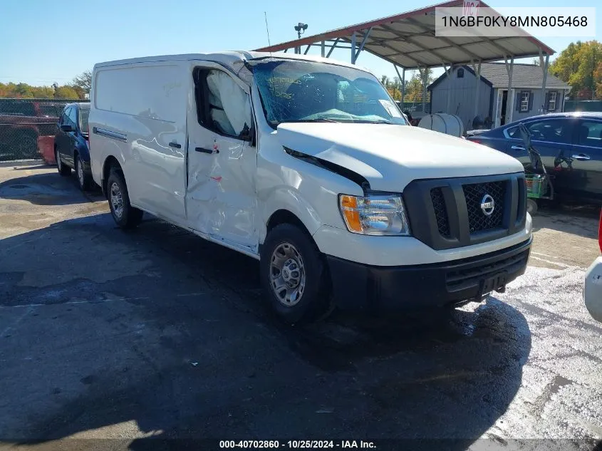 1N6BF0KY8MN805468 2021 Nissan Nv Cargo Nv2500 Hd Sv Standard Roof V6