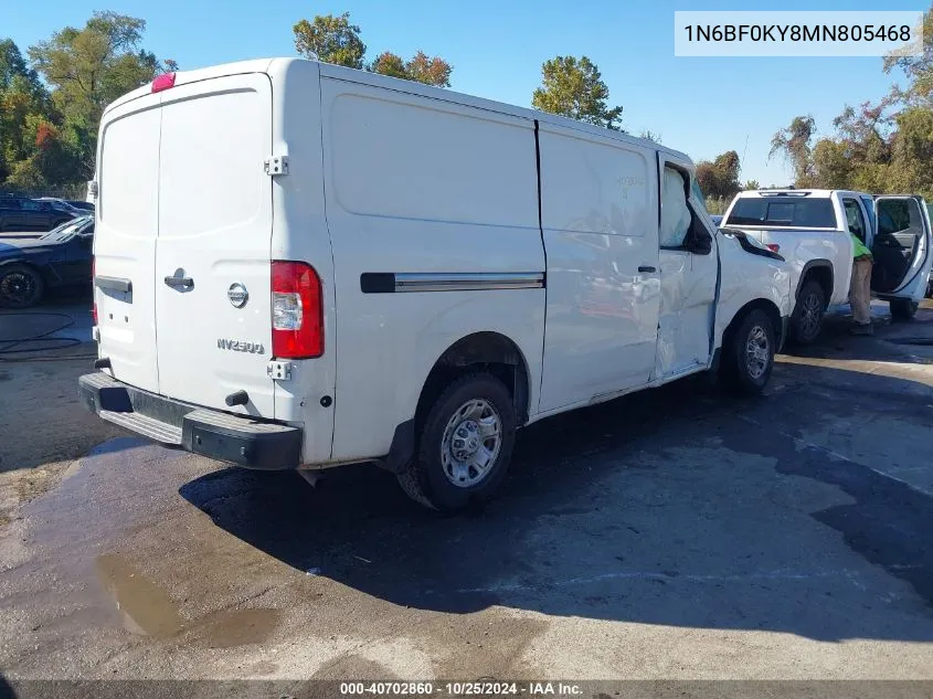 2021 Nissan Nv Cargo Nv2500 Hd Sv Standard Roof V6 VIN: 1N6BF0KY8MN805468 Lot: 40702860