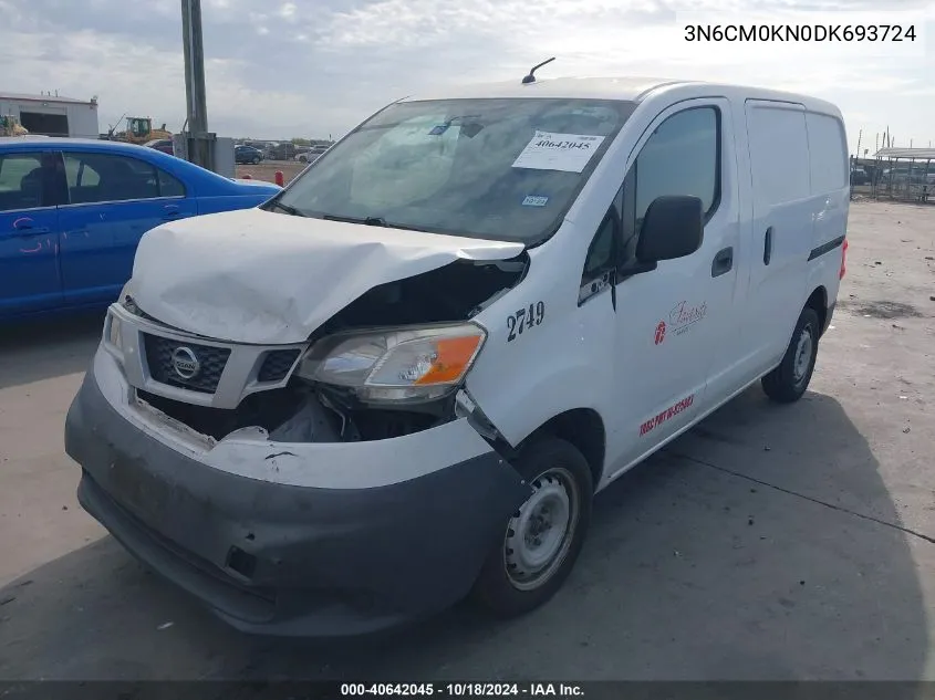 2013 Nissan Nv200 S VIN: 3N6CM0KN0DK693724 Lot: 40642045