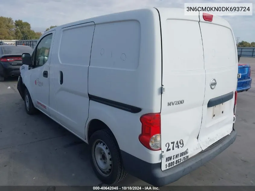 2013 Nissan Nv200 S VIN: 3N6CM0KN0DK693724 Lot: 40642045