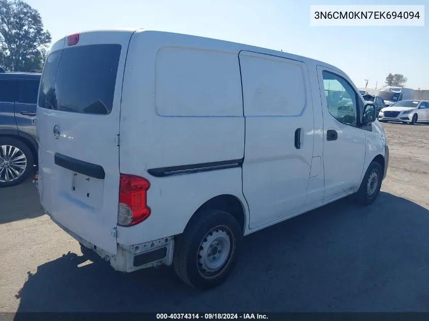 2014 Nissan Nv200 S VIN: 3N6CM0KN7EK694094 Lot: 40374314