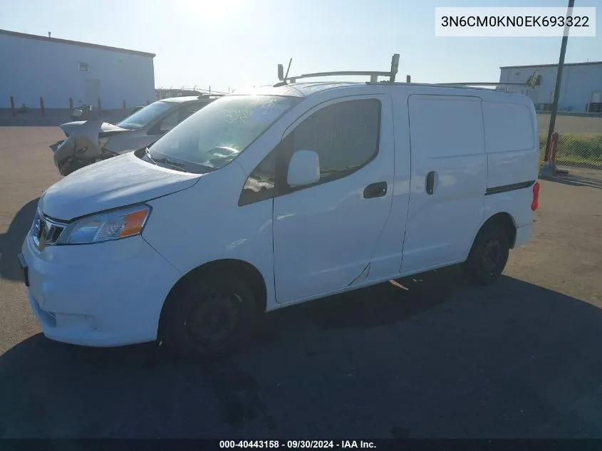 2014 Nissan Nv200 Sv VIN: 3N6CM0KN0EK693322 Lot: 40443158