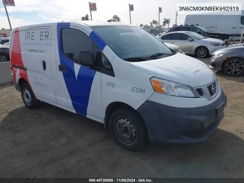 2014 Nissan Nv200 S VIN: 3N6CM0KN8EK692919 Lot: 40726088