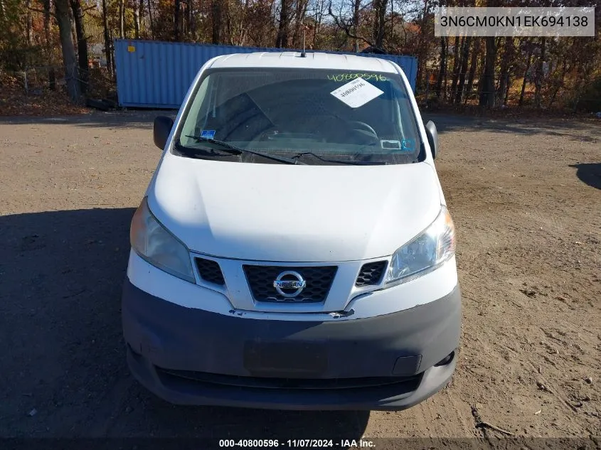 2014 Nissan Nv200 S VIN: 3N6CM0KN1EK694138 Lot: 40800596