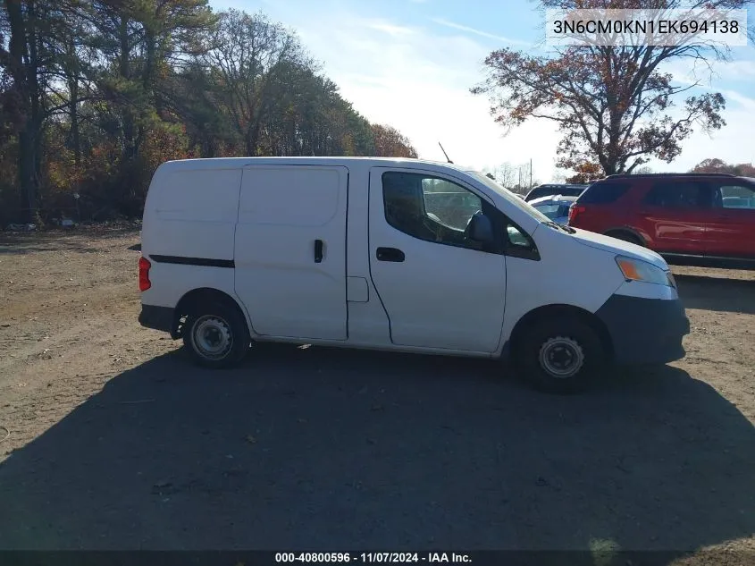 2014 Nissan Nv200 S VIN: 3N6CM0KN1EK694138 Lot: 40800596