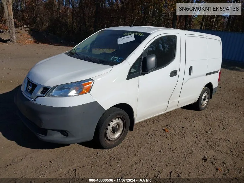 2014 Nissan Nv200 S VIN: 3N6CM0KN1EK694138 Lot: 40800596