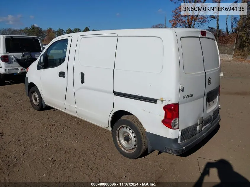 2014 Nissan Nv200 S VIN: 3N6CM0KN1EK694138 Lot: 40800596