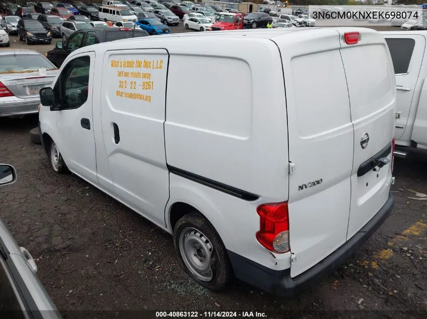 2014 Nissan Nv200 S/Sv VIN: 3N6CM0KNXEK698074 Lot: 40863122