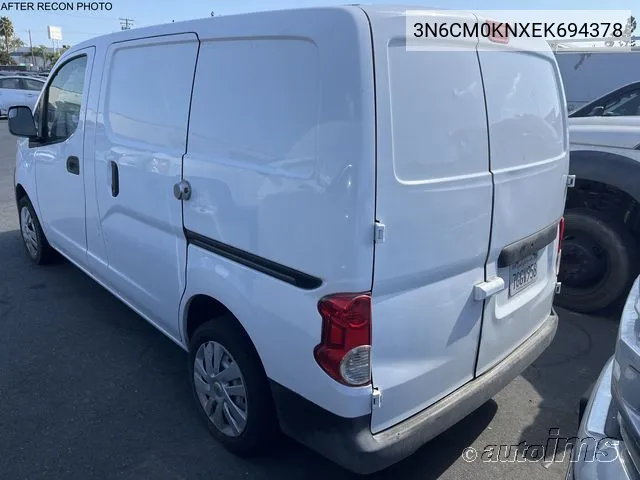 2014 Nissan Nv200 2.5S/2.5Sv VIN: 3N6CM0KNXEK694378 Lot: 40868986