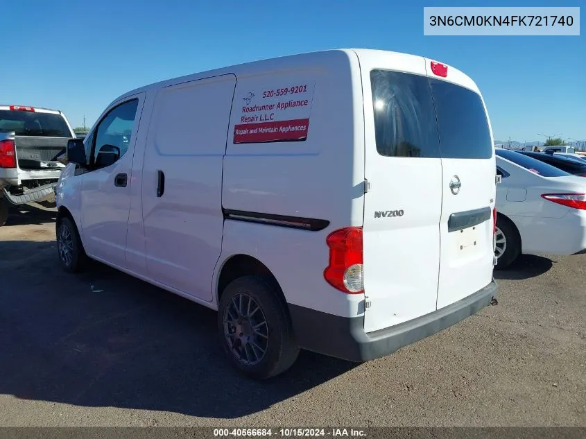 2015 Nissan Nv200 S/Sv VIN: 3N6CM0KN4FK721740 Lot: 40566684