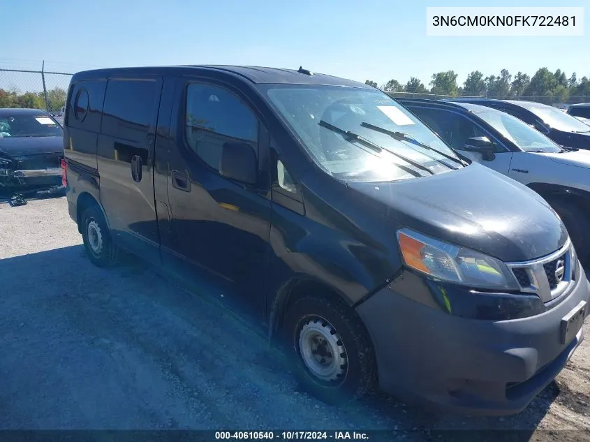 2015 Nissan Nv200 Sv VIN: 3N6CM0KN0FK722481 Lot: 40610540