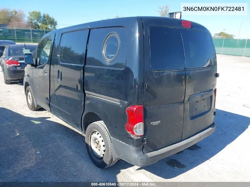 2015 Nissan Nv200 Sv VIN: 3N6CM0KN0FK722481 Lot: 40610540