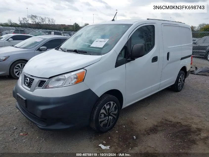 2015 Nissan Nv200 Sv VIN: 3N6CM0KN3FK698743 Lot: 40758119