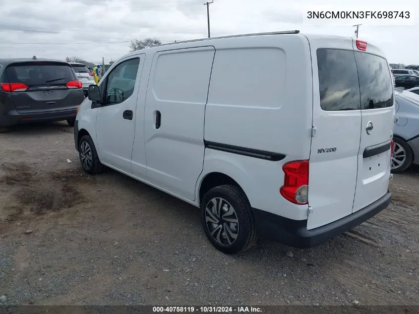 2015 Nissan Nv200 Sv VIN: 3N6CM0KN3FK698743 Lot: 40758119