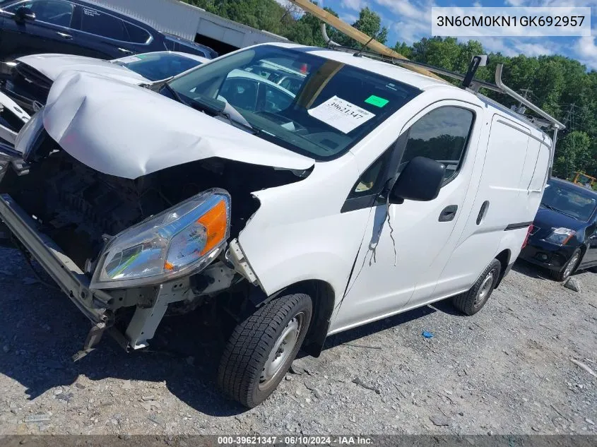 2016 Nissan Nv200 Sv VIN: 3N6CM0KN1GK692957 Lot: 39621347