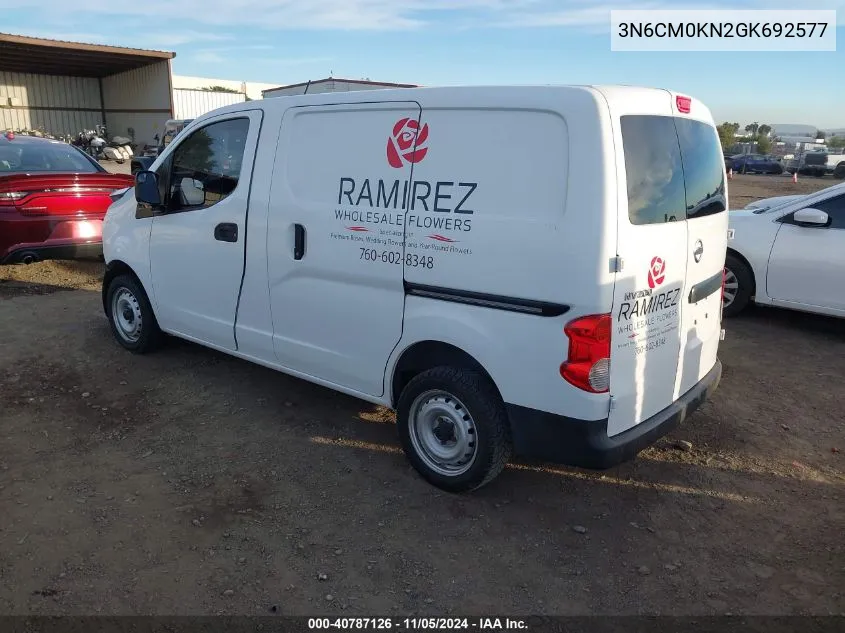 2016 Nissan Nv200 S VIN: 3N6CM0KN2GK692577 Lot: 40787126