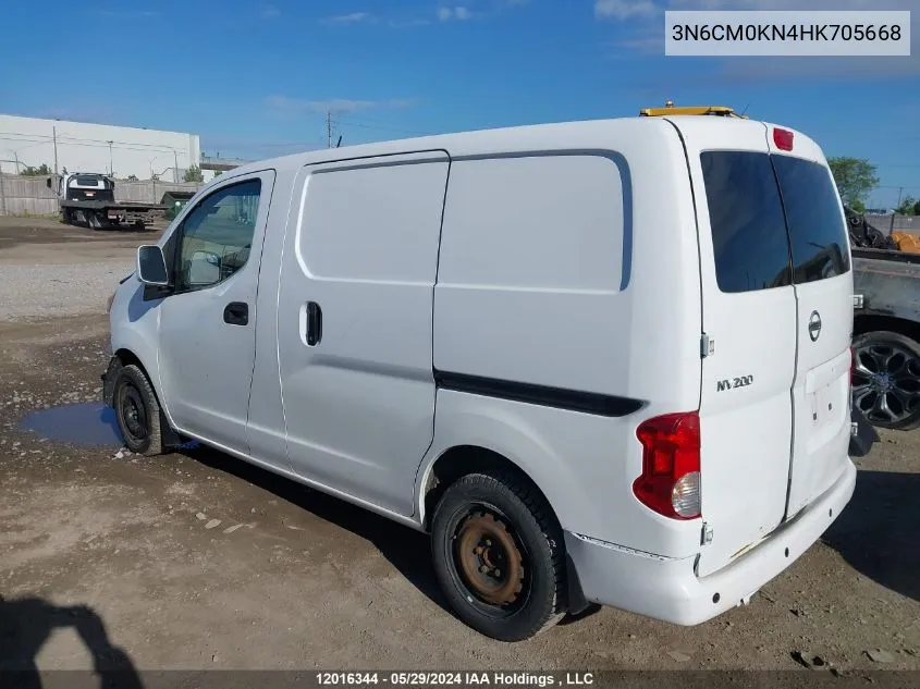 2017 Nissan Nv200 2.5S/2.5Sv VIN: 3N6CM0KN4HK705668 Lot: 12016344