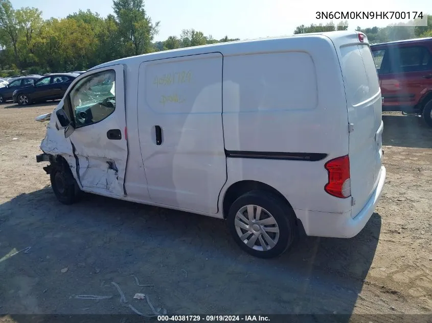 2017 Nissan Nv200 Sv VIN: 3N6CM0KN9HK700174 Lot: 40381729