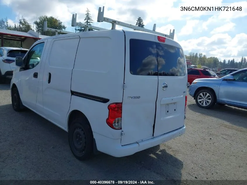 2017 Nissan Nv200 Sv VIN: 3N6CM0KN1HK721648 Lot: 40396678