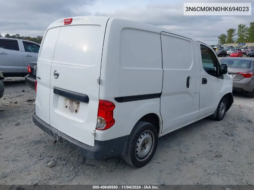 2017 Nissan Nv200 S VIN: 3N6CM0KN0HK694023 Lot: 40649580