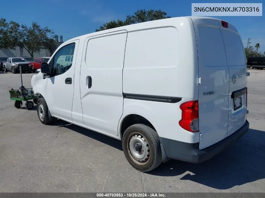 2018 Nissan Nv200 S VIN: 3N6CM0KNXJK703316 Lot: 40703953