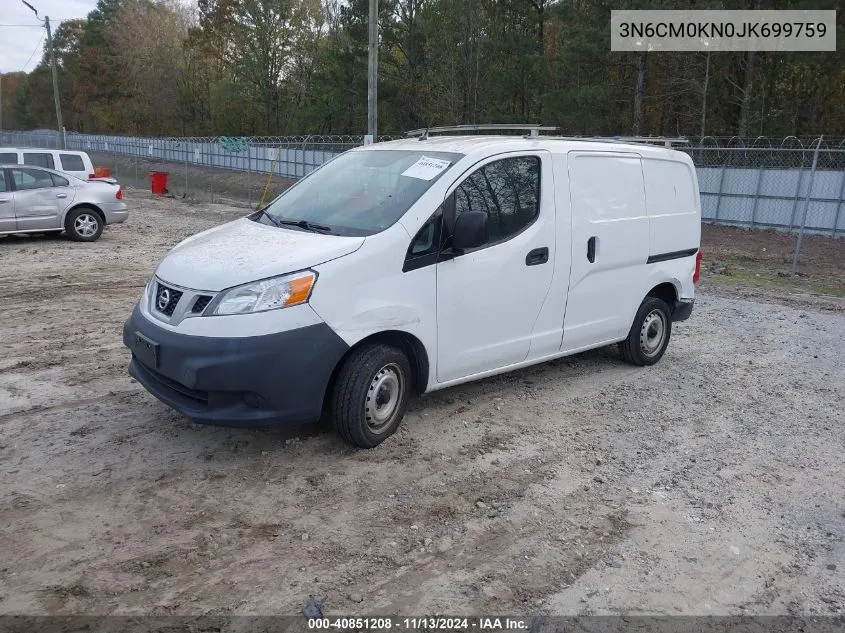 2018 Nissan Nv200 S VIN: 3N6CM0KN0JK699759 Lot: 40851208