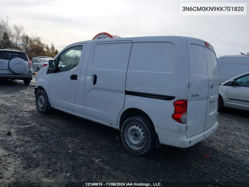 2019 Nissan Nv200 2.5S/2.5Sv VIN: 3N6CM0KN9KK701820 Lot: 12148615