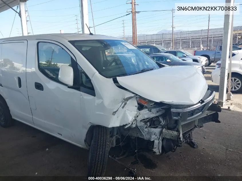 2019 Nissan Nv200 Sv VIN: 3N6CM0KN2KK700833 Lot: 40036298