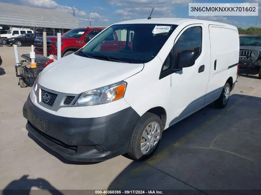 2019 Nissan Nv200 S VIN: 3N6CM0KNXKK701602 Lot: 40368395