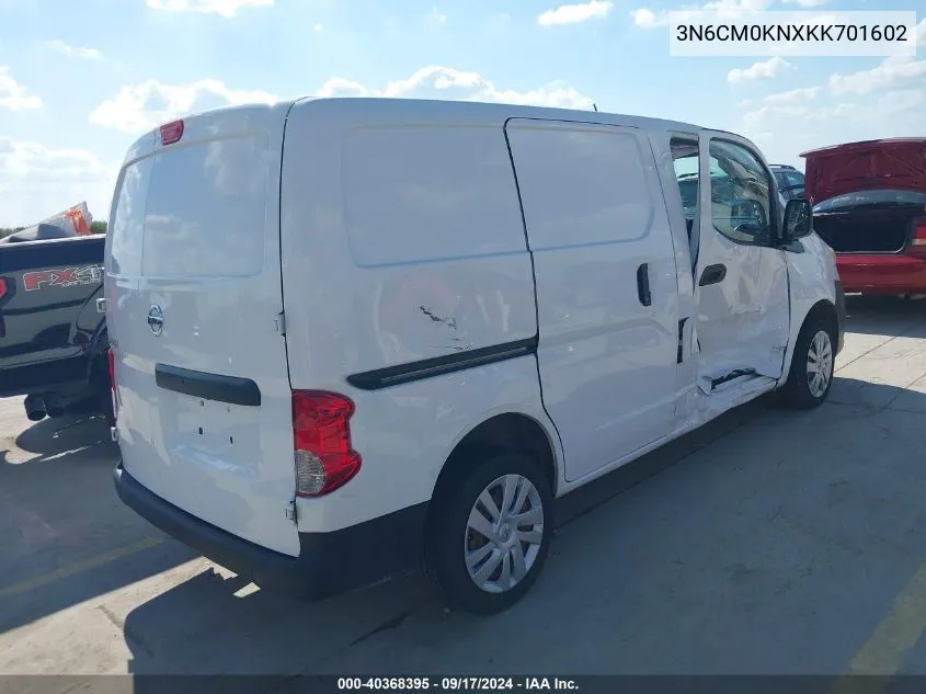 2019 Nissan Nv200 S VIN: 3N6CM0KNXKK701602 Lot: 40368395