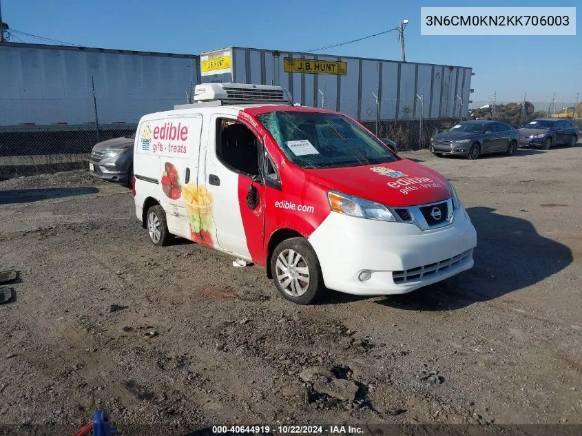 2019 Nissan Nv200 Sv VIN: 3N6CM0KN2KK706003 Lot: 40644919