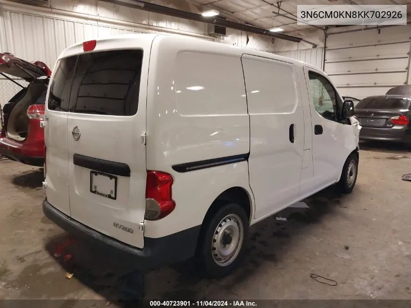 2019 Nissan Nv200 S VIN: 3N6CM0KN8KK702926 Lot: 40723901