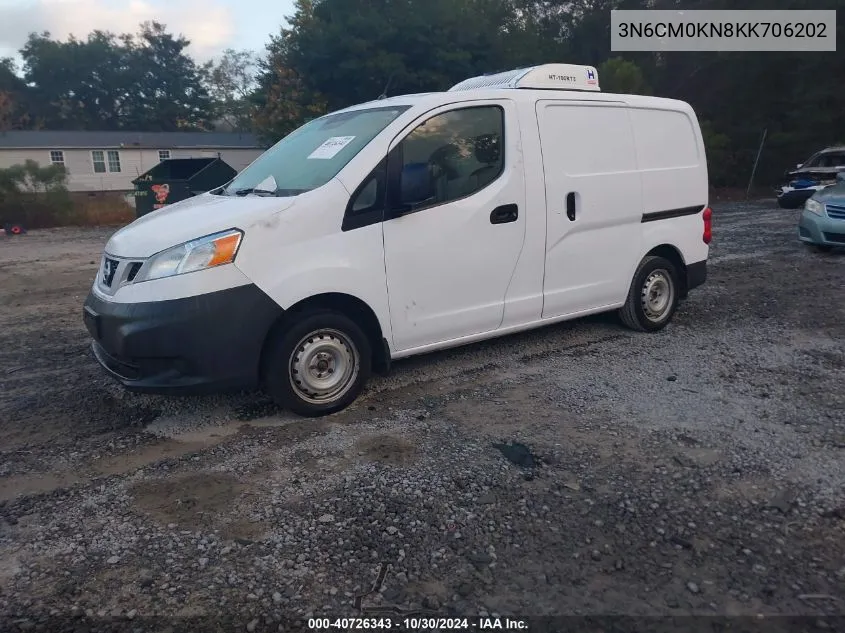 2019 Nissan Nv200 S VIN: 3N6CM0KN8KK706202 Lot: 40726343