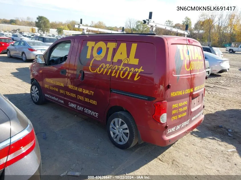 2020 Nissan Nv200 Compact Cargo Sv Xtronic Cvt VIN: 3N6CM0KN5LK691417 Lot: 40626647