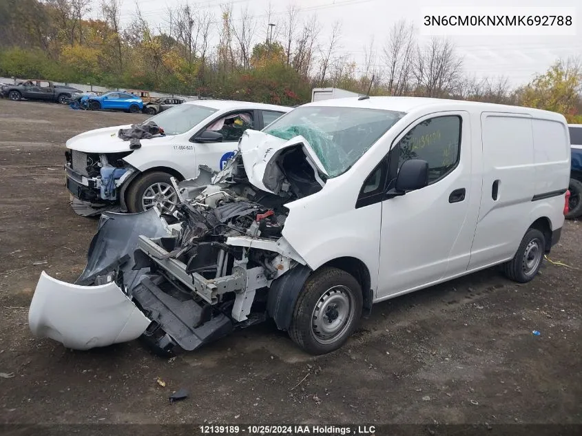 2021 Nissan Nv200 VIN: 3N6CM0KNXMK692788 Lot: 12139189