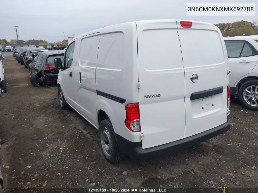 2021 Nissan Nv200 VIN: 3N6CM0KNXMK692788 Lot: 12139189